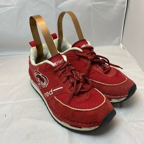 Ecko Red Atomix Womens Size 8 US Red Leather Lace Up Sneaker Shoes 26035 - Picture 1 of 7